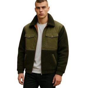 Duluth Canvas Fleece Insulated Utility Chore Outdoor Work Barn Jacket Mens Large